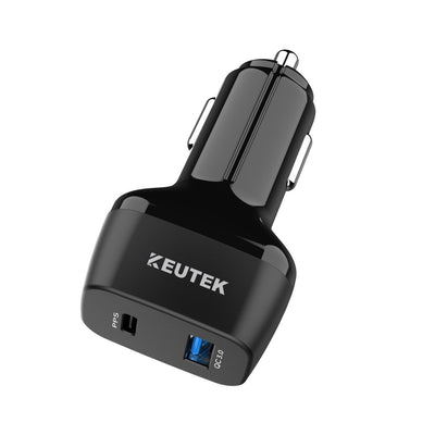 48W Fast Car Charger with 30W PD + 18W QC 3.0 - KEUTEK