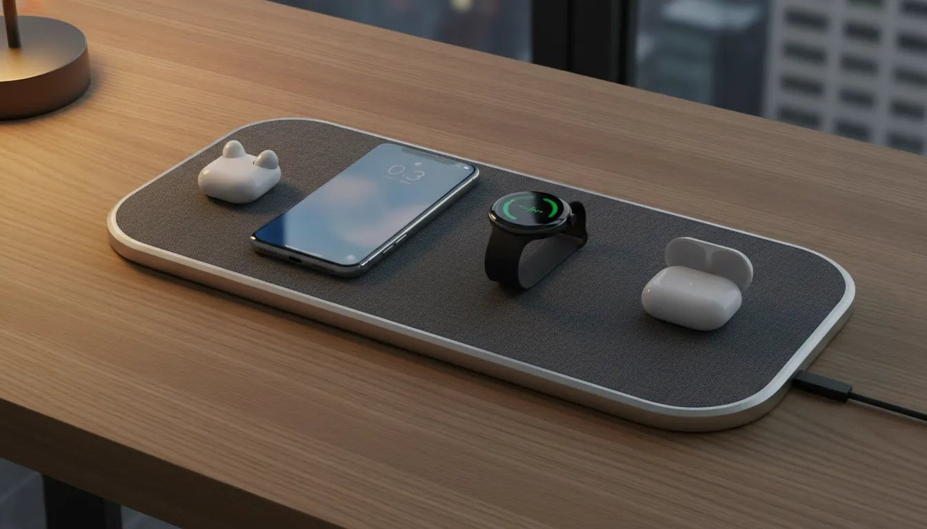 Charging Mat for Multiple Devices: Desk, Nightstand, and Travel - KEUTEK