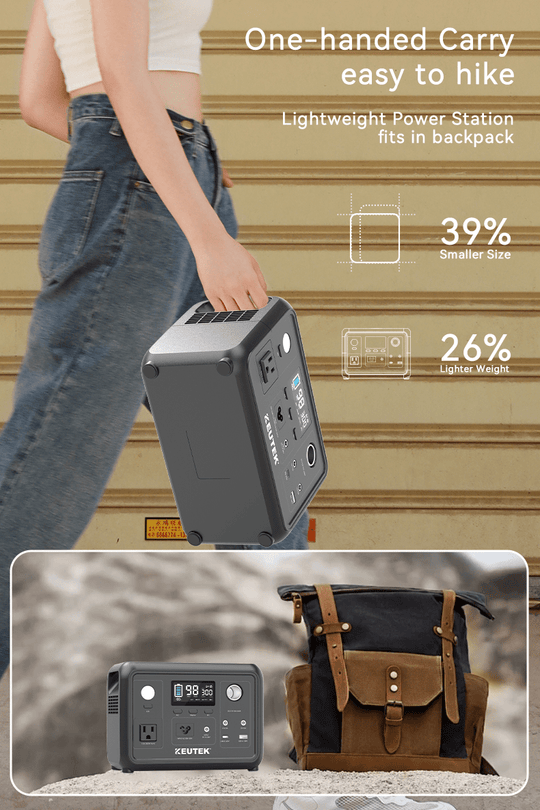 300W Portable Power Station Max (LiFePO₄, 600W Peak) - KEUTEK