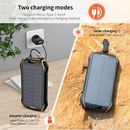 Portable Solar Power Bank (26800mAh - 99Wh) - KEUTEK