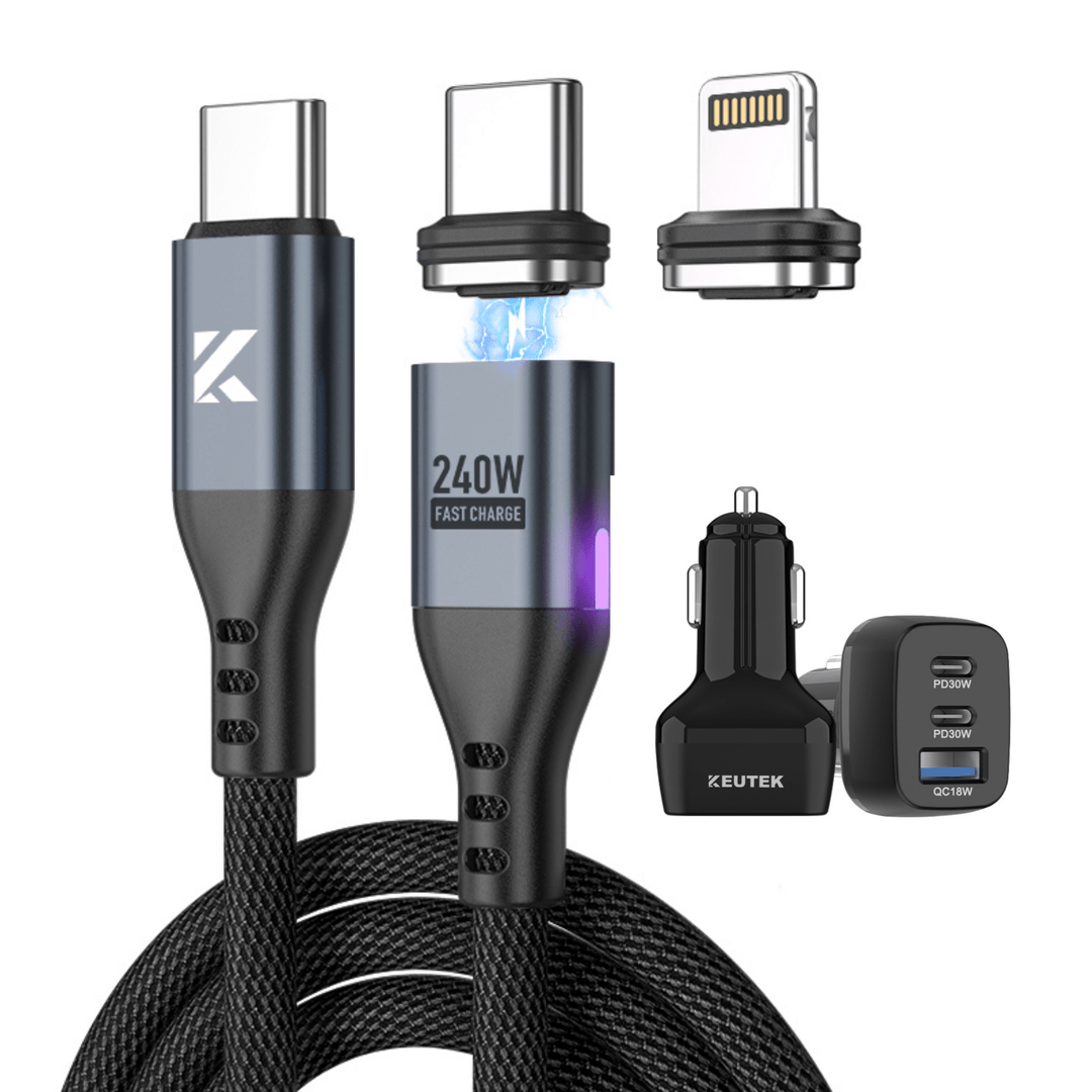 🔴 ProSeries Max (240W) Cable + 78W Car Charger (+2 Tips) - KEUTEK