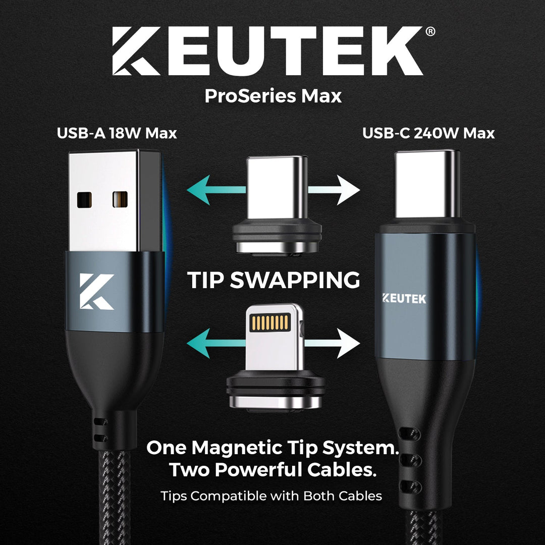 🔴 ProSeries Max Fast Charging Cable (+2 Tips) - KEUTEK