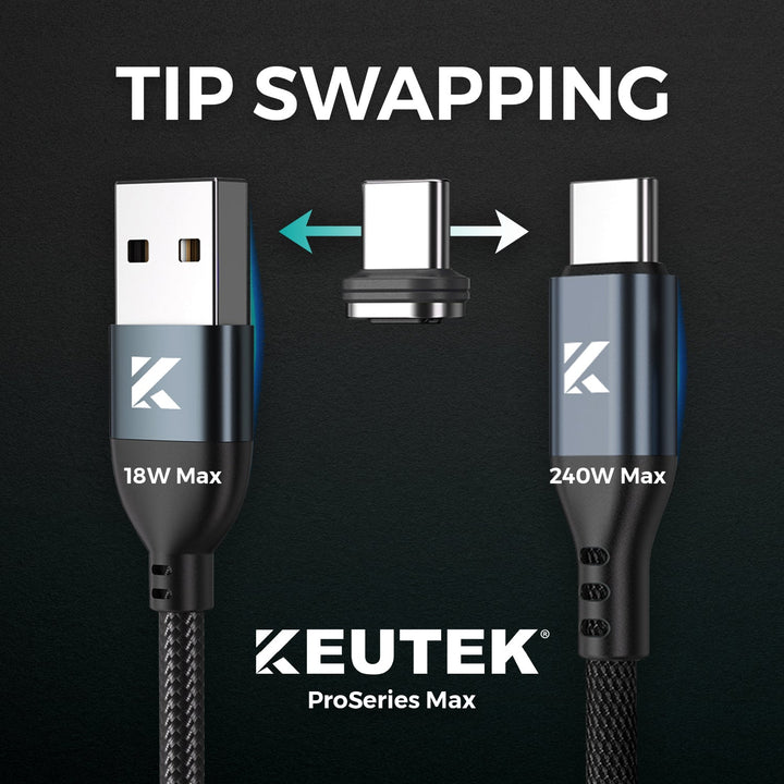 🔴 ProSeries Max Fast Charging Cable (+2 Tips) - KEUTEK