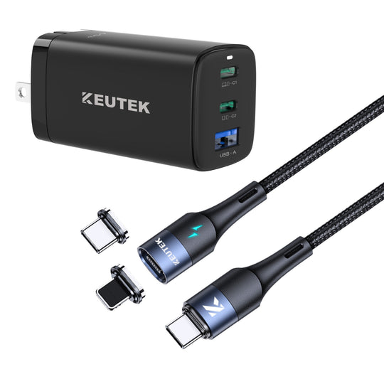 ProSeries USB - C Fast Charging Cable + Wall Charger (+2 Tips) - KEUTEK