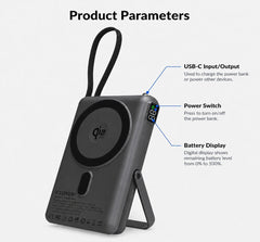 Magnetic Power Bank (10,000mAh - 38.5Wh - Qi2.2) - KEUTEK