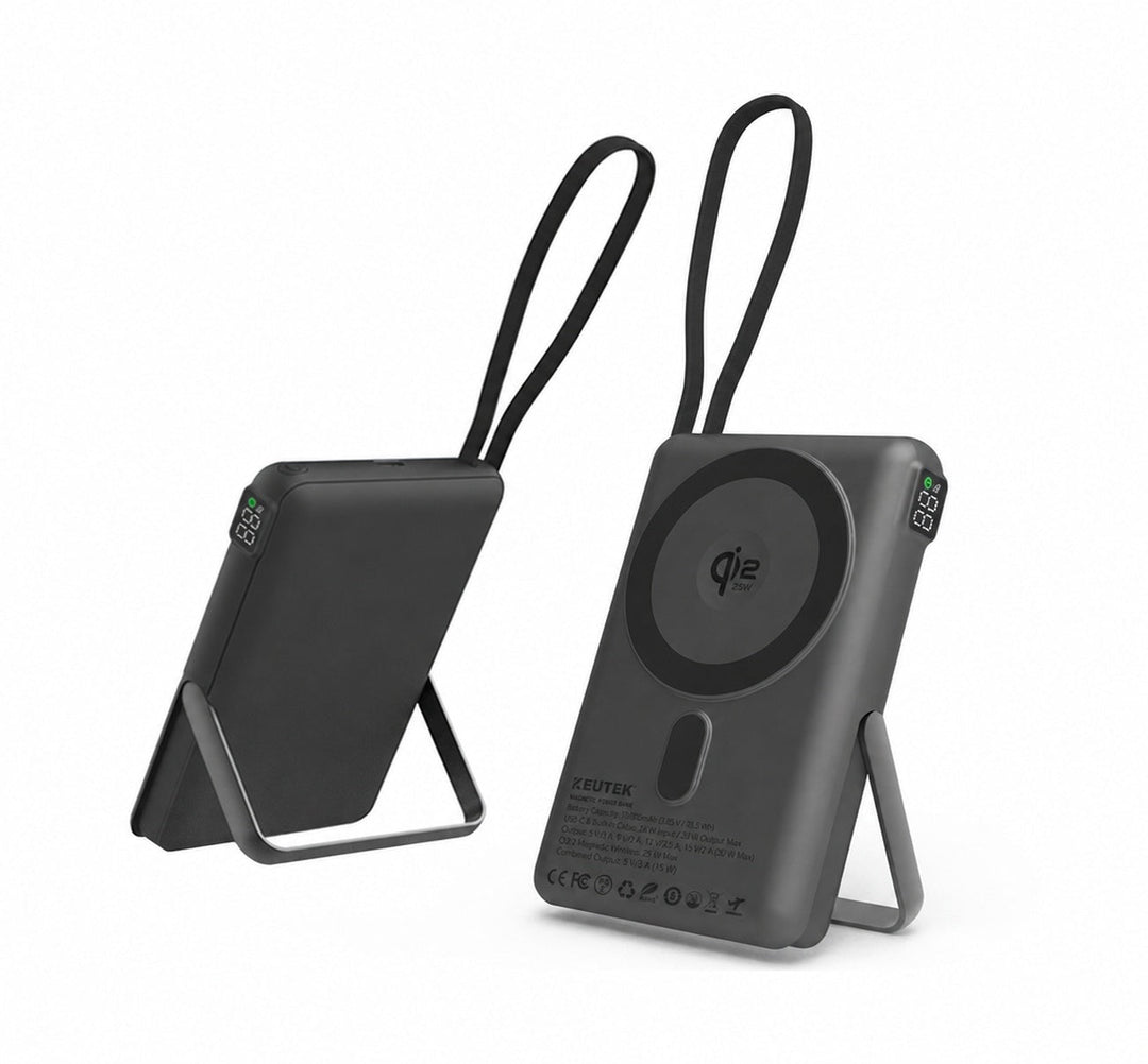 Magnetic Power Bank (10,000mAh - 38.5Wh - Qi2.2) - KEUTEK