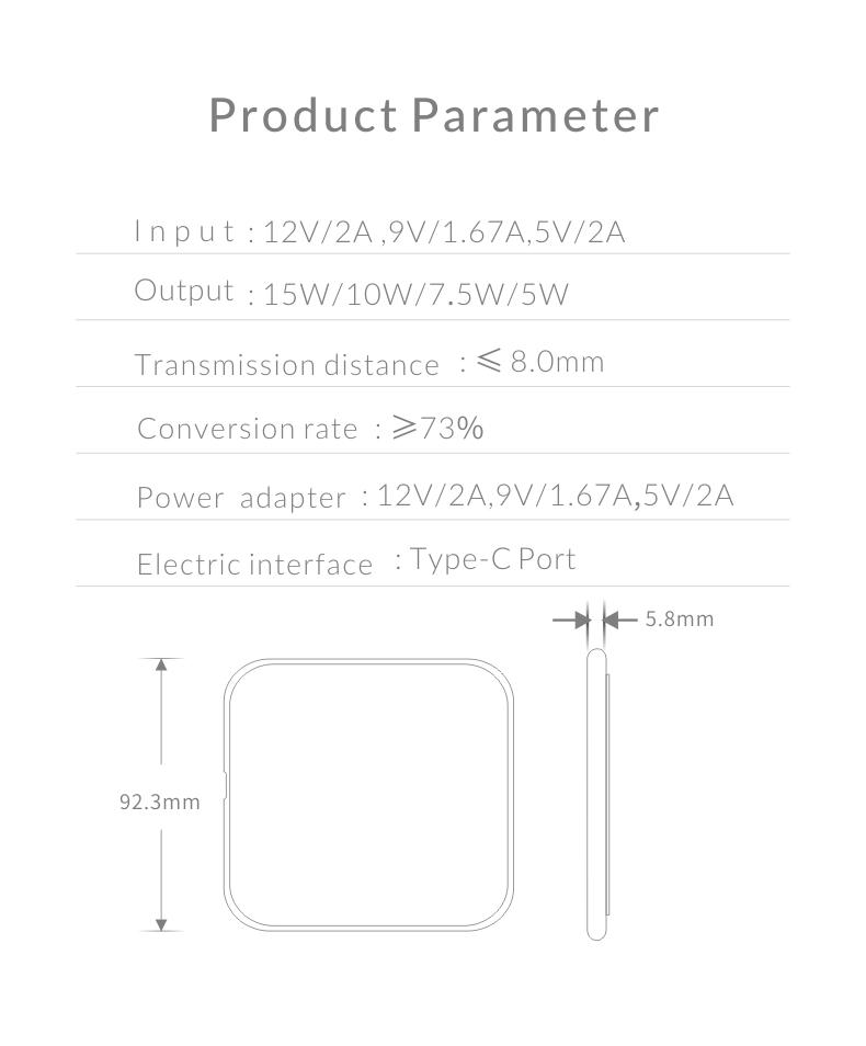 15W Fast Wireless Charger - KEUTEK