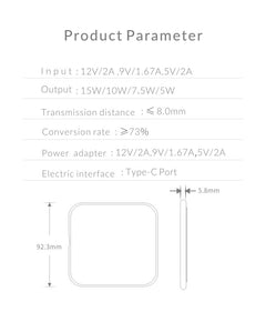 15W Fast Wireless Charger - KEUTEK