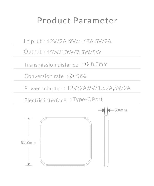 15W Fast Wireless Charger - KEUTEK