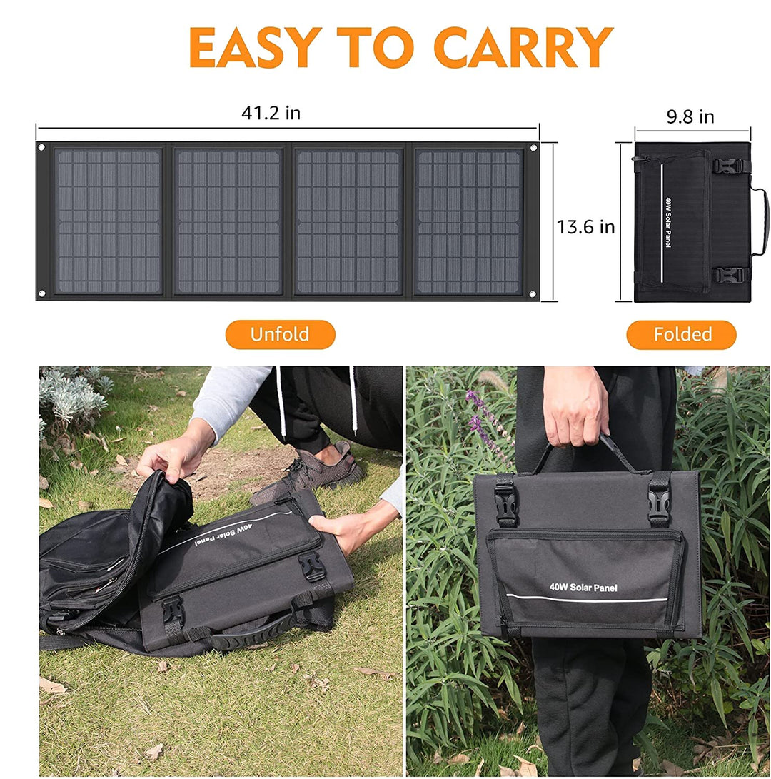 High Capacity Portable Solar Panel (40W) - KEUTEK