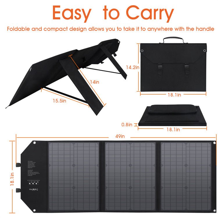 High Capacity Portable Solar Panel (60W) - KEUTEK